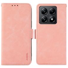 ABEEL - ABEEL Mobilskal till Xiaomi 14T Pro KonstL&auml;der Folio St&auml;ll Rosa