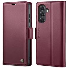 Caseme - CASEME Pl&aring;nboksfodral Konstl&auml;der f&ouml;r Samsung Galaxy S23 FE - R&ouml;d