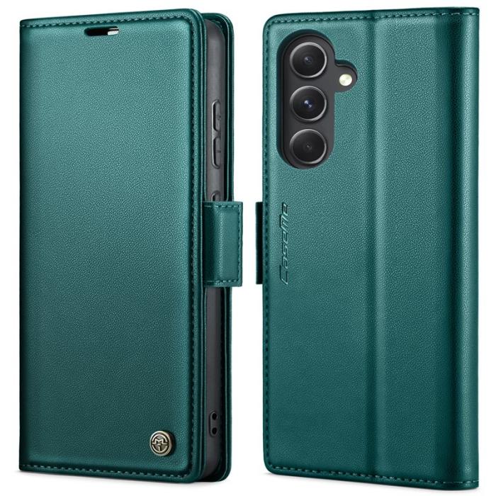 Caseme - CASEME Plånboksfodral Konstläder för Samsung Galaxy S23 FE - Grön