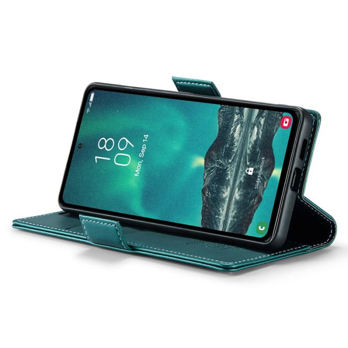 Caseme - CASEME Plånboksfodral Konstläder för Samsung Galaxy S23 FE - Grön