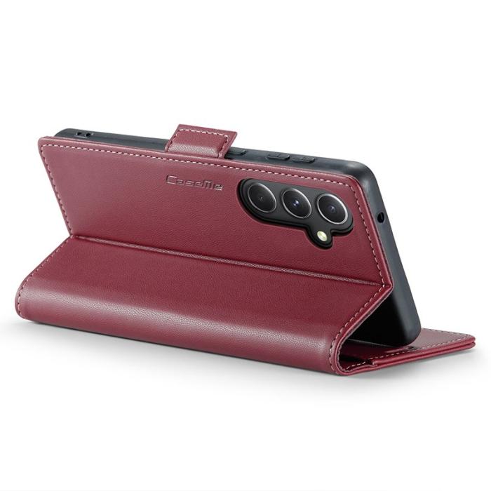 Caseme - CASEME Plånboksfodral Konstläder för Samsung Galaxy S23 FE - Röd