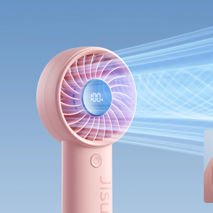 Jisulife - Jisulife Bärbar USB Handfläkt 5000 mAh Life4 - Rosa