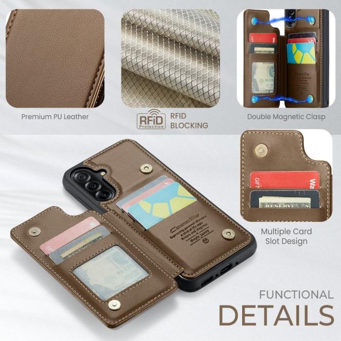 Caseme - CASEME C22 Fodral för Samsung Galaxy A17 5G/4G - Brun