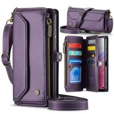 Caseme - CASEME Pl&aring;nboksfodral Konstl&auml;der till Samsung Galaxy A53 5G - Lila