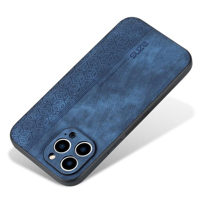 AZNS - AZNS iPhone 13 Pro Fodral KonstLäder - Drop-säker - Blå