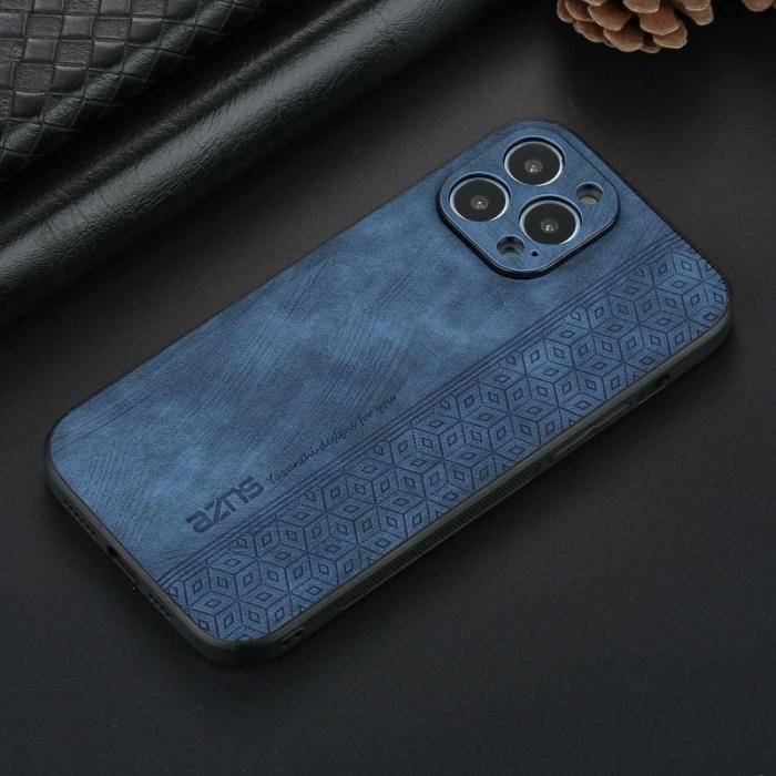 AZNS - AZNS iPhone 13 Pro Fodral KonstLäder - Drop-säker - Blå