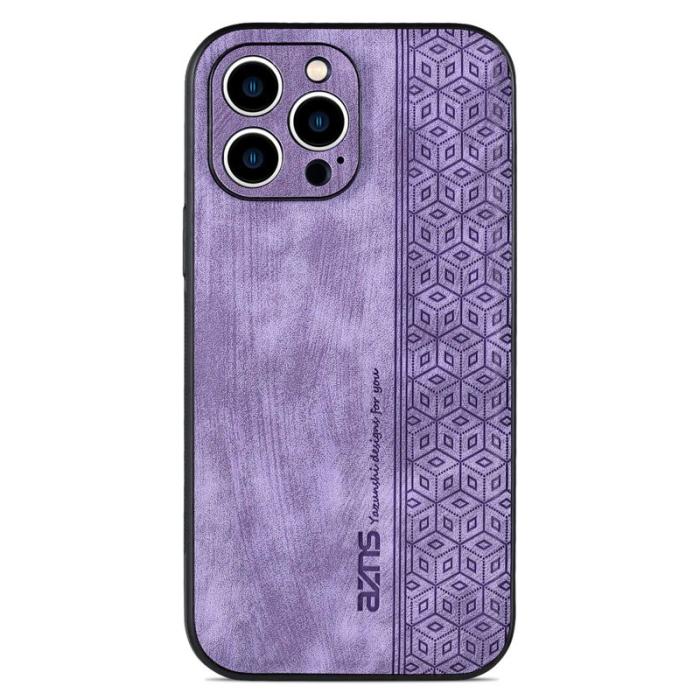 AZNS - AZNS iPhone 13 Pro Fodral KonstLäder - Drop-säker - Lila