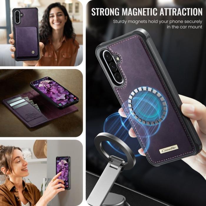 Caseme - CASEME C49 Mobilskal till Samsung Galaxy A56 5G RFID-Skydd Låsning Lila