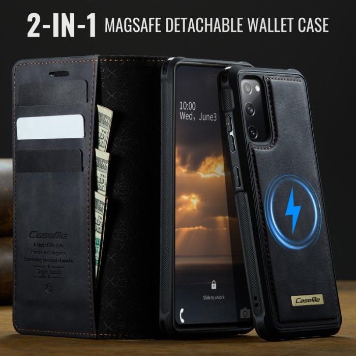 Caseme - CASEME C49 Mobilskal till Samsung Galaxy S20 FE MagSafe RFID Läder Svart