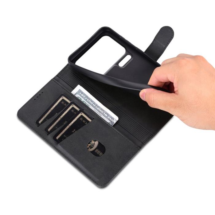 AZNS - AZNS Xiaomi 17 Pro Max Plånboksfodral Konstläder - Svart
