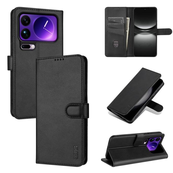 AZNS - AZNS Xiaomi 17 Pro Max Plånboksfodral Konstläder - Svart