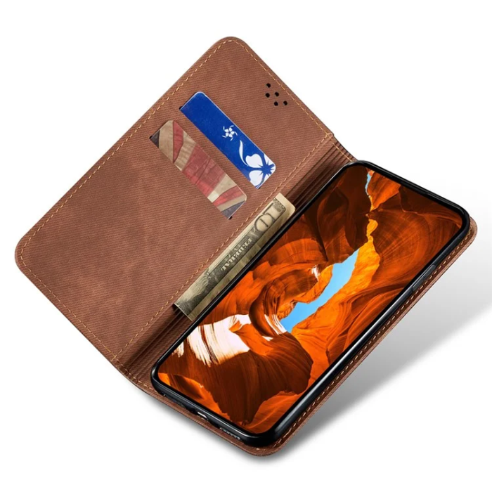 A-One Brand - Nothing CMF Phone 2 Pro Plånboksfodral Jeans Cloth Texture - Coffee