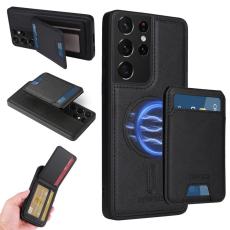 BETOPNICE - BETOPNICE Samsung Galaxy S21 Ultra 5G Pl&aring;nboksfodral Konstl&auml;der - Svart