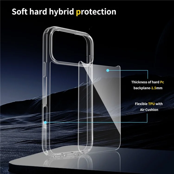 A-One Brand - iPhone 17 Pro Max Mobilskal Acrylic Shockproof - Transparent