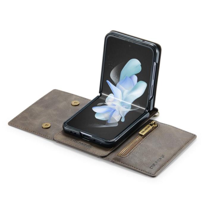 DG.MING - DG.MING Samsung Galaxy Z Flip4 Plånboksfodral RFID-Skydd Brun