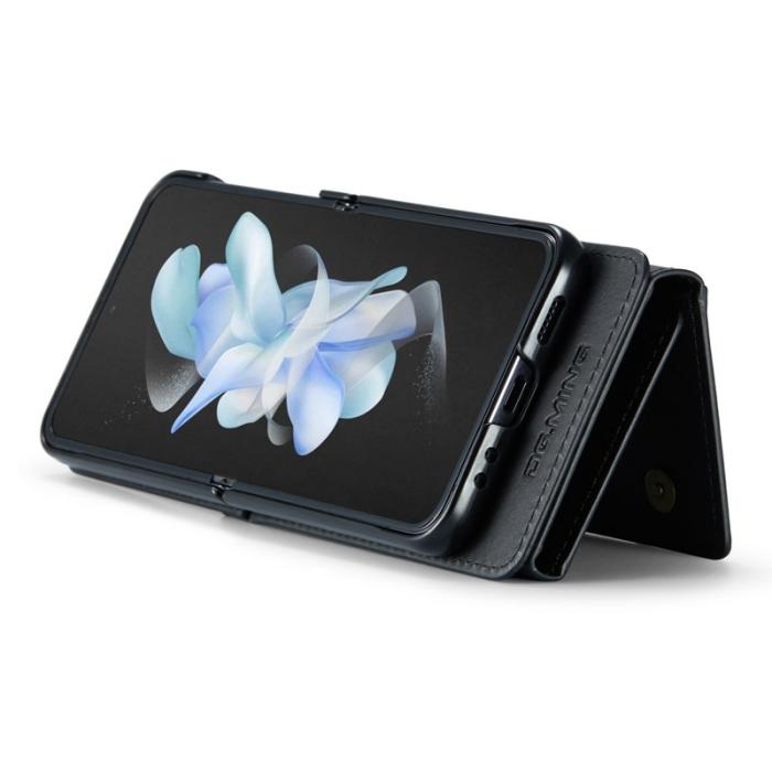 DG.MING - DG.MING Samsung Galaxy Z Flip4 Plånboksfodral RFID-Skydd Svart