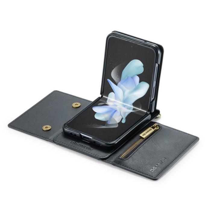 DG.MING - DG.MING Samsung Galaxy Z Flip4 Plånboksfodral RFID-Skydd Svart