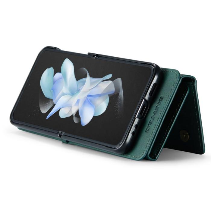 DG.MING - DG.MING Samsung Galaxy Z Flip4 Plånboksfodral RFID-Skydd Grön