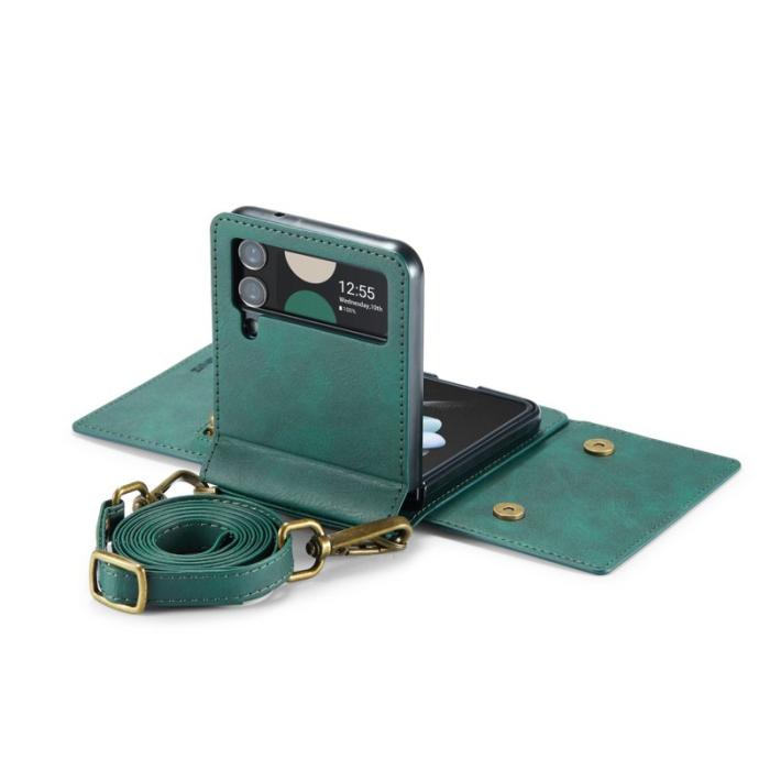DG.MING - DG.MING Samsung Galaxy Z Flip4 Plånboksfodral RFID-Skydd Grön