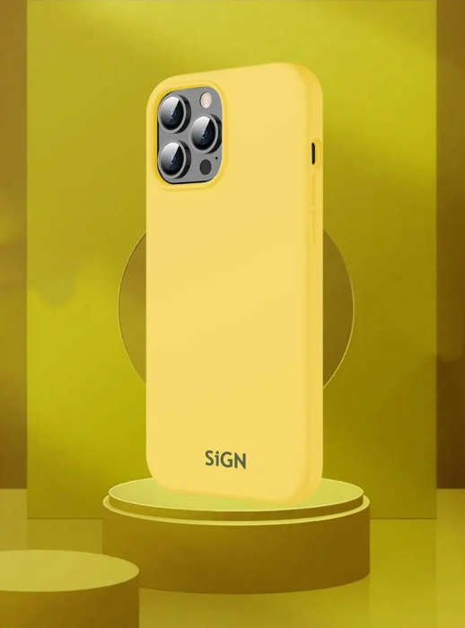 SiGN - SiGN iPhone 14 Pro Max Skal Liquid Silicone - Gul