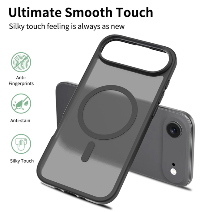 A-One Brand - iPhone Air Mobilskal MagSafe Acrylic Skin Touch - Svart