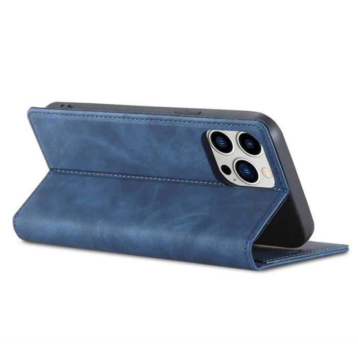 LC.imeeke - LC.IMEEKE iPhone 14 Pro Max Plånboksfodral Konstläder - Blå