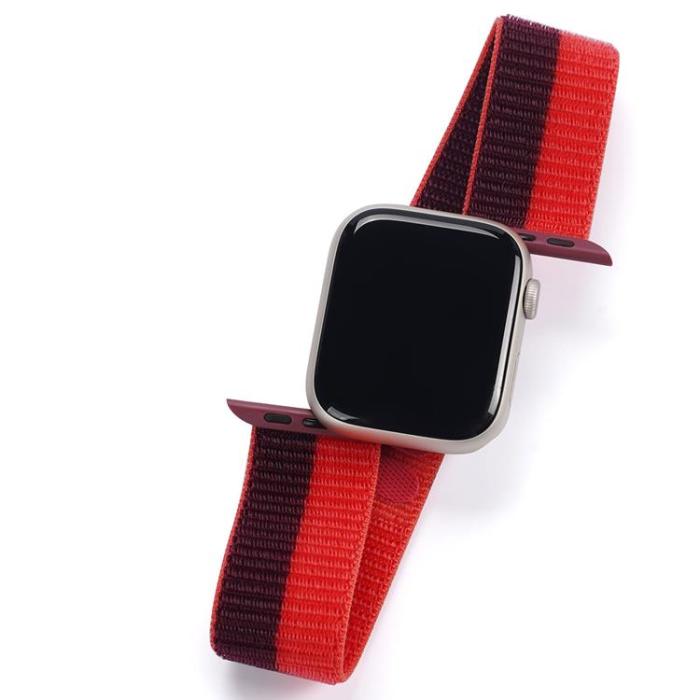 UTGATT1 - Dux Ducis Apple Watch 2/3/4/5/6/7/SE (41/40/38mm) Sport Armband - Röd