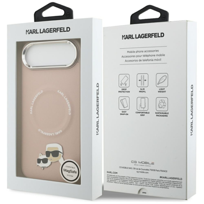 KARL LAGERFELD - Karl Lagerfeld iPhone Air Mobilskal MagSafe Karl Och Choupette Pins