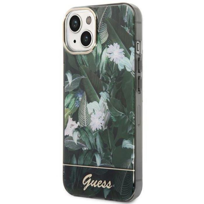 Guess - GUESS iPhone 14 Plus Skal Jungle Collection - Grön