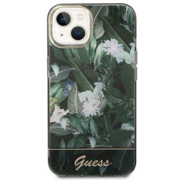Guess - GUESS iPhone 14 Plus Skal Jungle Collection - Grön