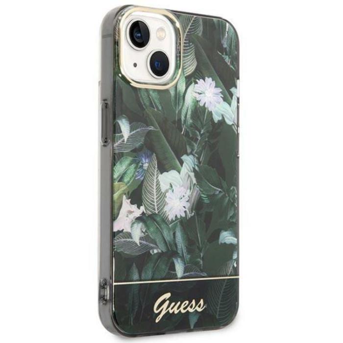 Guess - GUESS iPhone 14 Plus Skal Jungle Collection - Grön