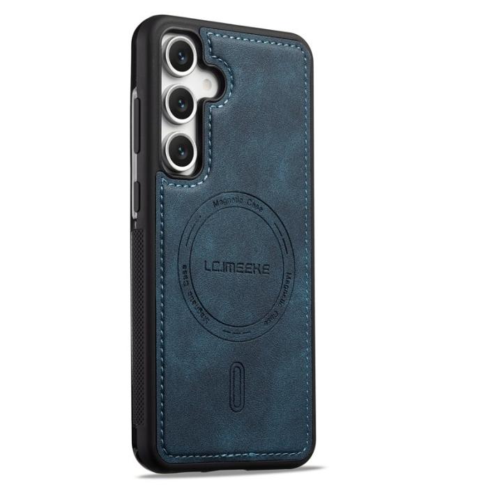 LC.imeeke - LC.IMEEKE L6 Samsung Galaxy S23 FE Fodral KonstLäder - Blå
