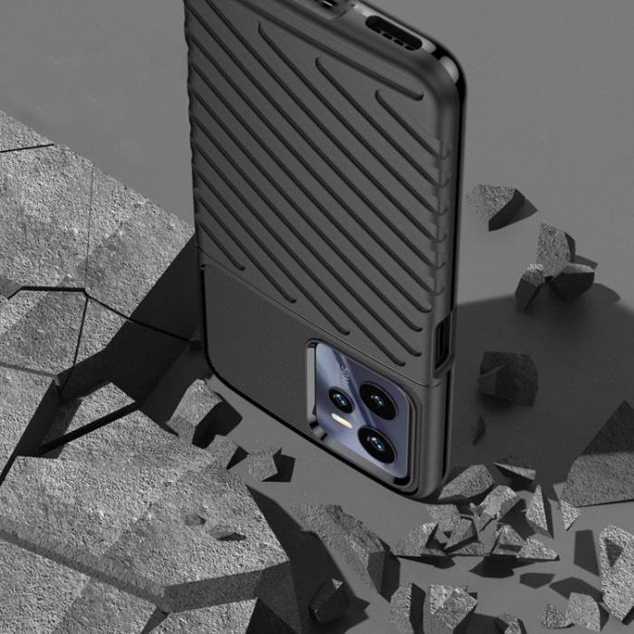 UTGATT5 - Realme C35 Skal Thunder Armored Flexible - Svart