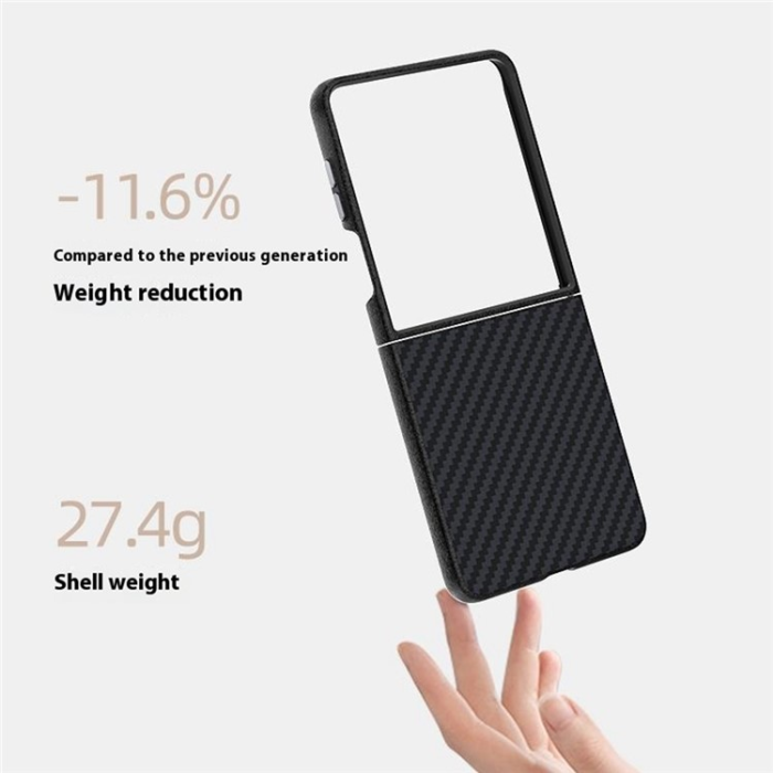 ABEEL - ABEEL Galaxy Z Flip 7 Mobilskal MagSafe Carbon Fiber - Svart