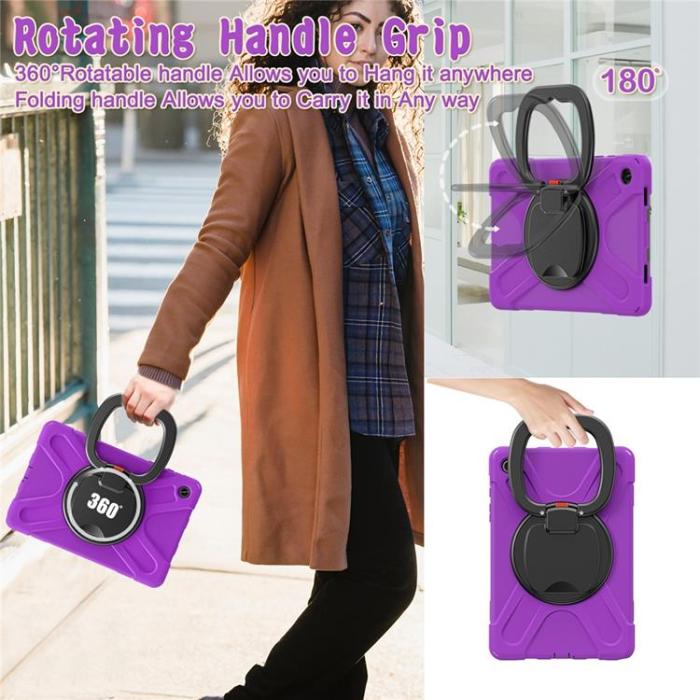 A-One Brand - Galaxy Tab A9 Plus Skal Kickstand Handle Grip - Lila