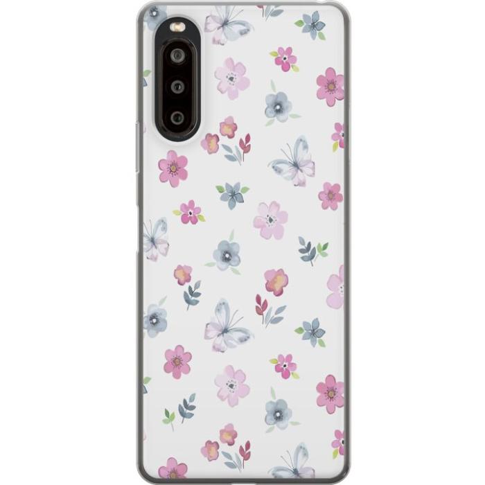 iSecrets - Mobilskal till Sony Xperia 10 II med Blommor och fjärillar