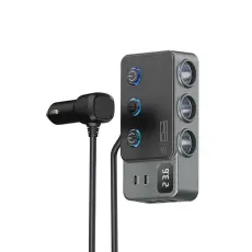 OEM - Billaddare 35W Snabbladdande med Cigarettändaradapter 120W 5 USB-portar