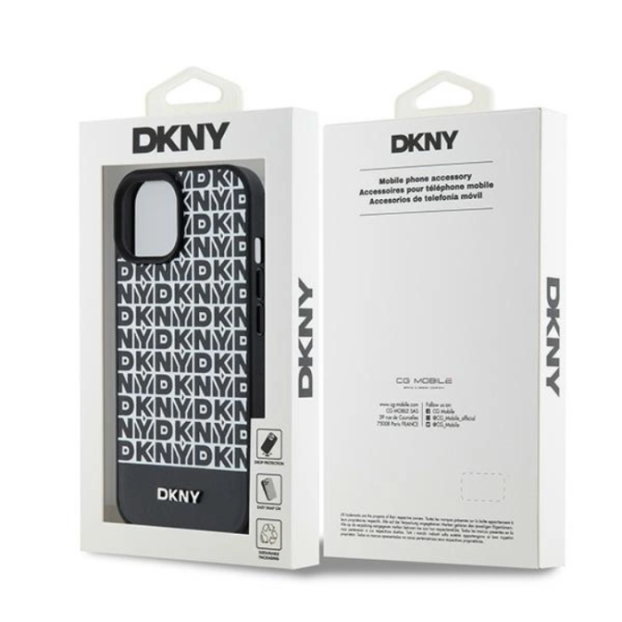 DKNY - DKNY iPhone 15/14/13 Mobilskal Magsafe Läder Printed Pattern