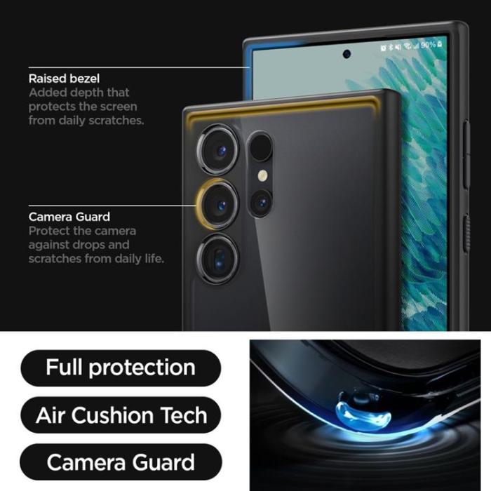 UTGATT - Spigen Galaxy S24 Ultra Mobilskal Ultra Hybrid - Frost Svart