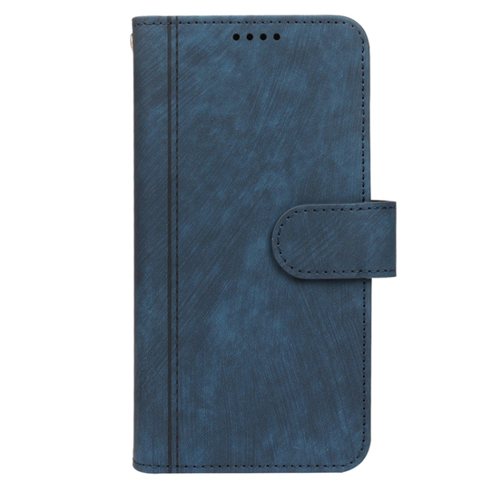 A-One Brand - iPhone 17 Air Plånboksfodral Line Pattern Läder - Blå