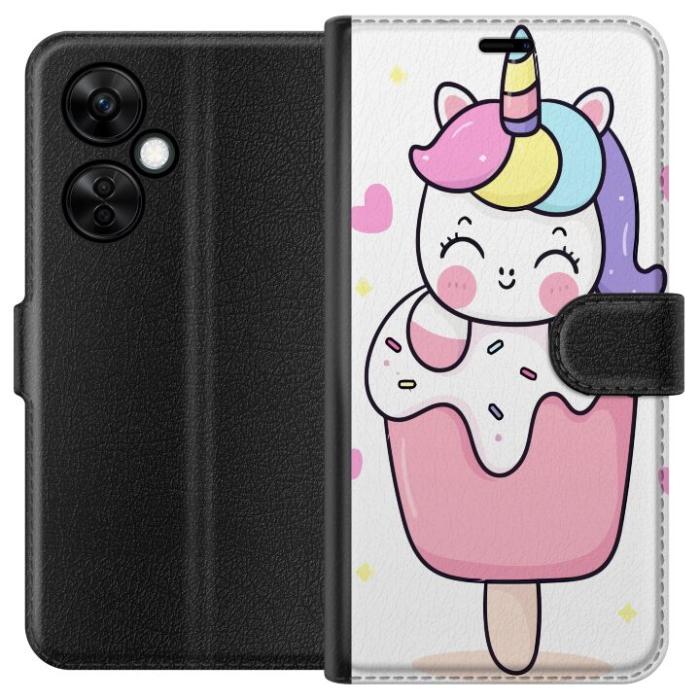 iSecrets - Plånboksfodral till OnePlus Nord CE 3 Lite med Glad enhörning