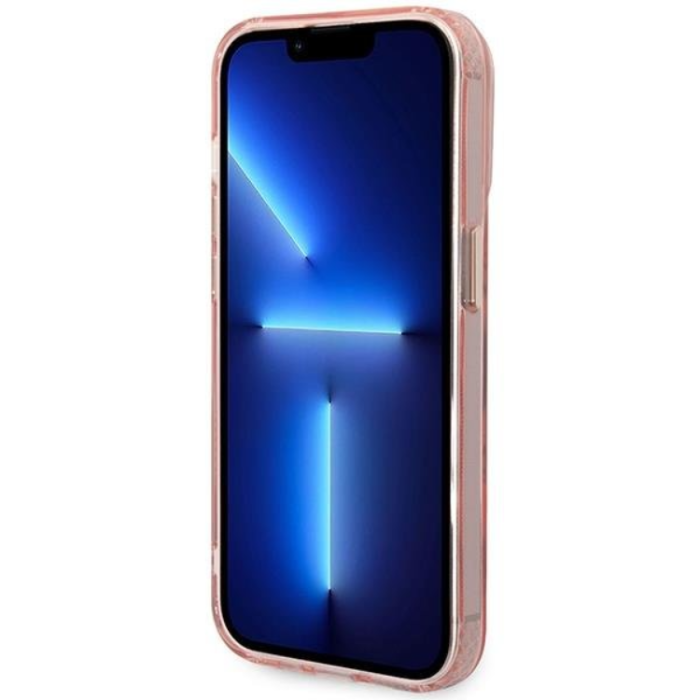 Guess - Guess iPhone 14 Pro Max Mobilskal MagSafe Gold Outline - Rosa
