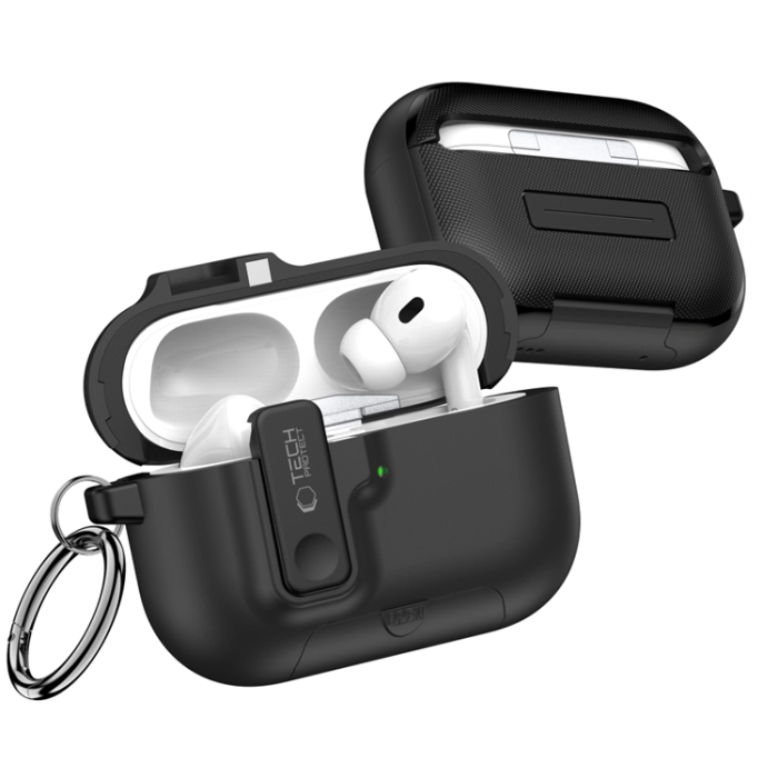 Tech-Protect - Tech-Protect Apple Airpods Pro 3 Skal Slim Hook - Svart