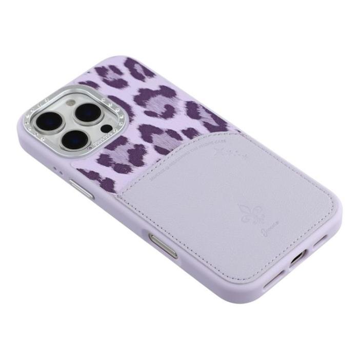 JAUCASE - JAUCASE iPhone 16 Pro Max Mobilskal MagSafe korthållare - Lila