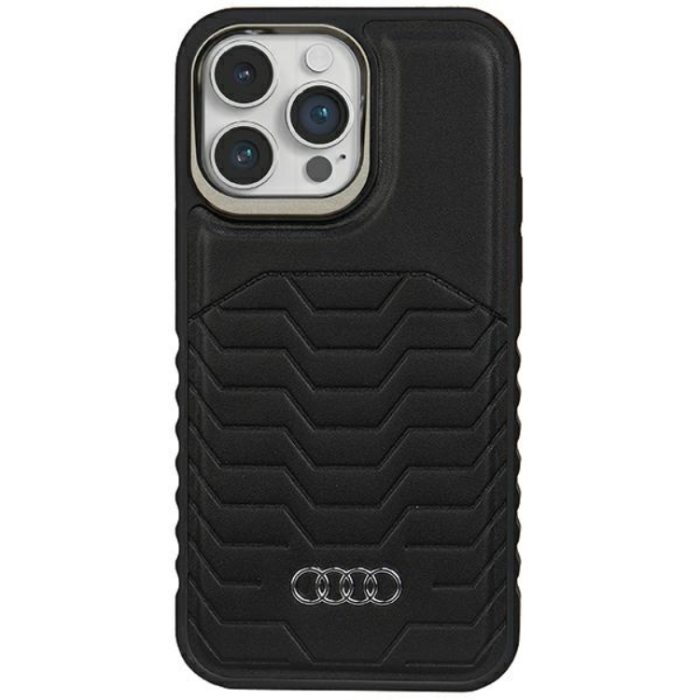 Audi - Audi iPhone 13/13 Pro Mobilskal Magsafe Synthetic Läder - Svart
