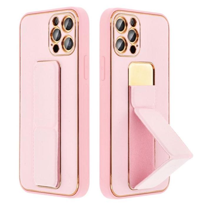 OEM - Galaxy A25 5G Mobilskal Kickstand Läder - Rosa