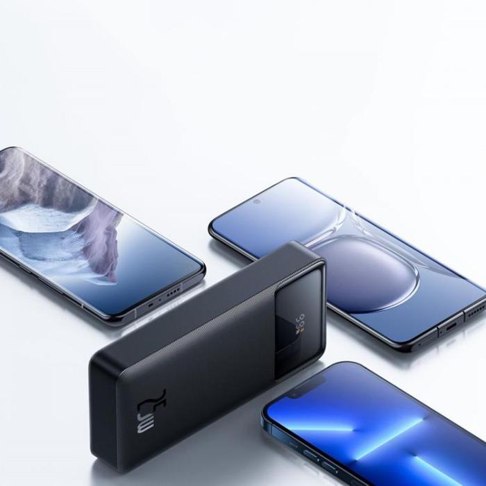 BASEUS - Baseus Digital Display Powerbank 25W 20000 mAh - Svart