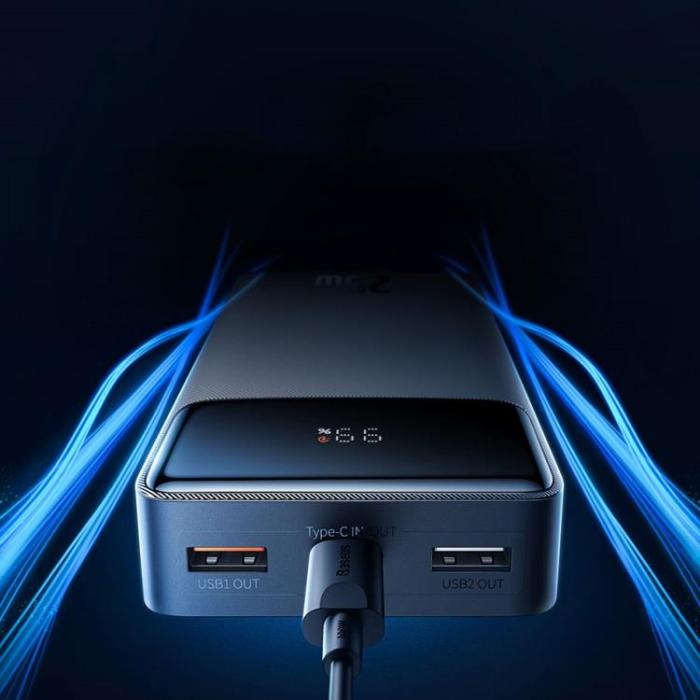 BASEUS - Baseus Digital Display Powerbank 25W 20000 mAh - Svart