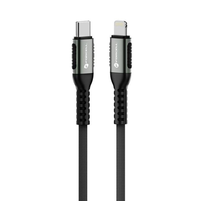 Forcell - Forcell Kabel USB-C Till Lightning 27W 1.2m - Svart
