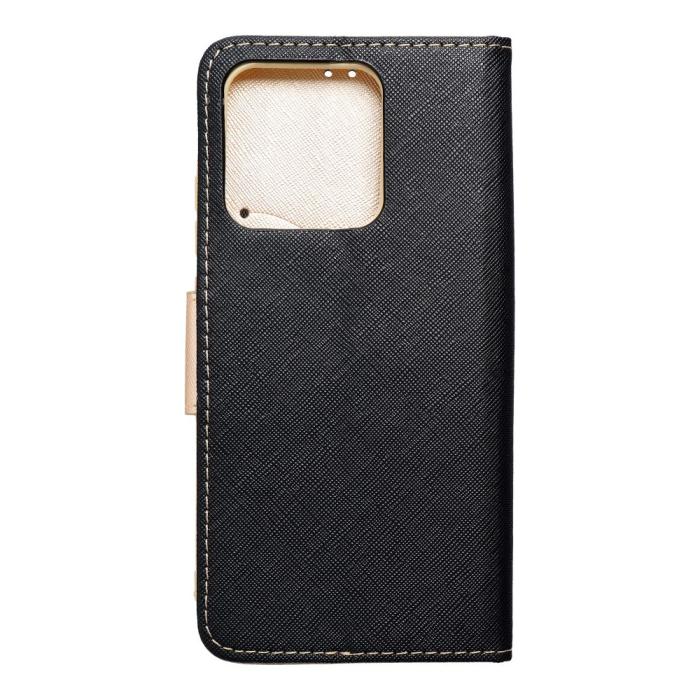 OEM - Redmi 10A Plånboksfodral Fancy Eco Läder - Svart/- Guld
